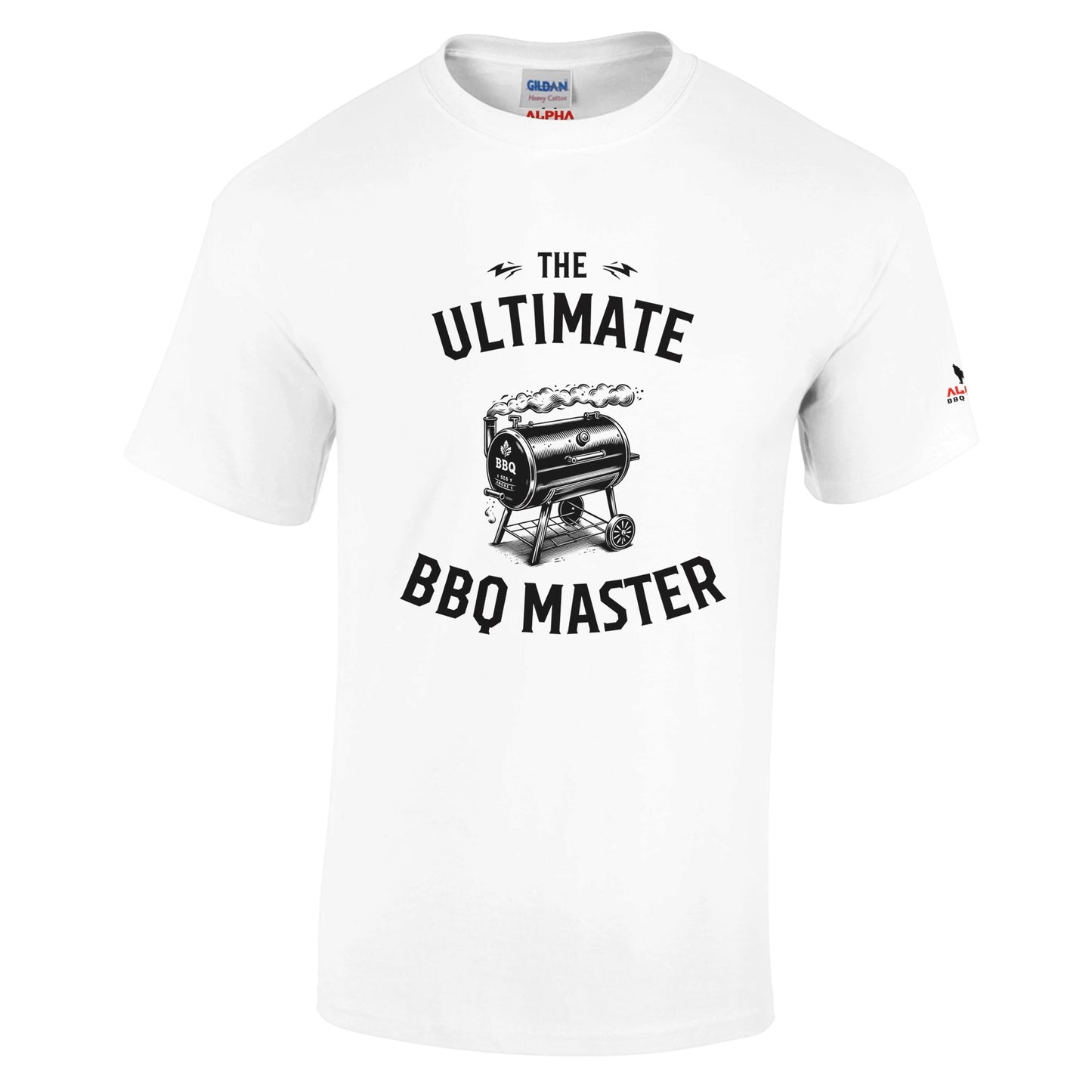 The ULTIMATE BBQ MASTER Heavyweight Unisex Crewneck T-shirt White Alpha BBQ wear BBQ -apparel- BBQ tshirt -BBQ tee