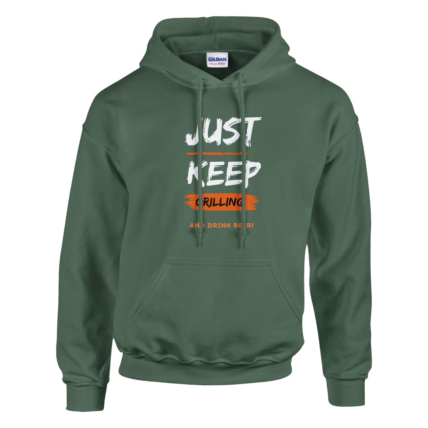 Just keep grilling Classic Unisex Pullover Hoodie Military Green Alpha BBQ wear BBQ -apparel- BBQ tshirt -BBQ tee