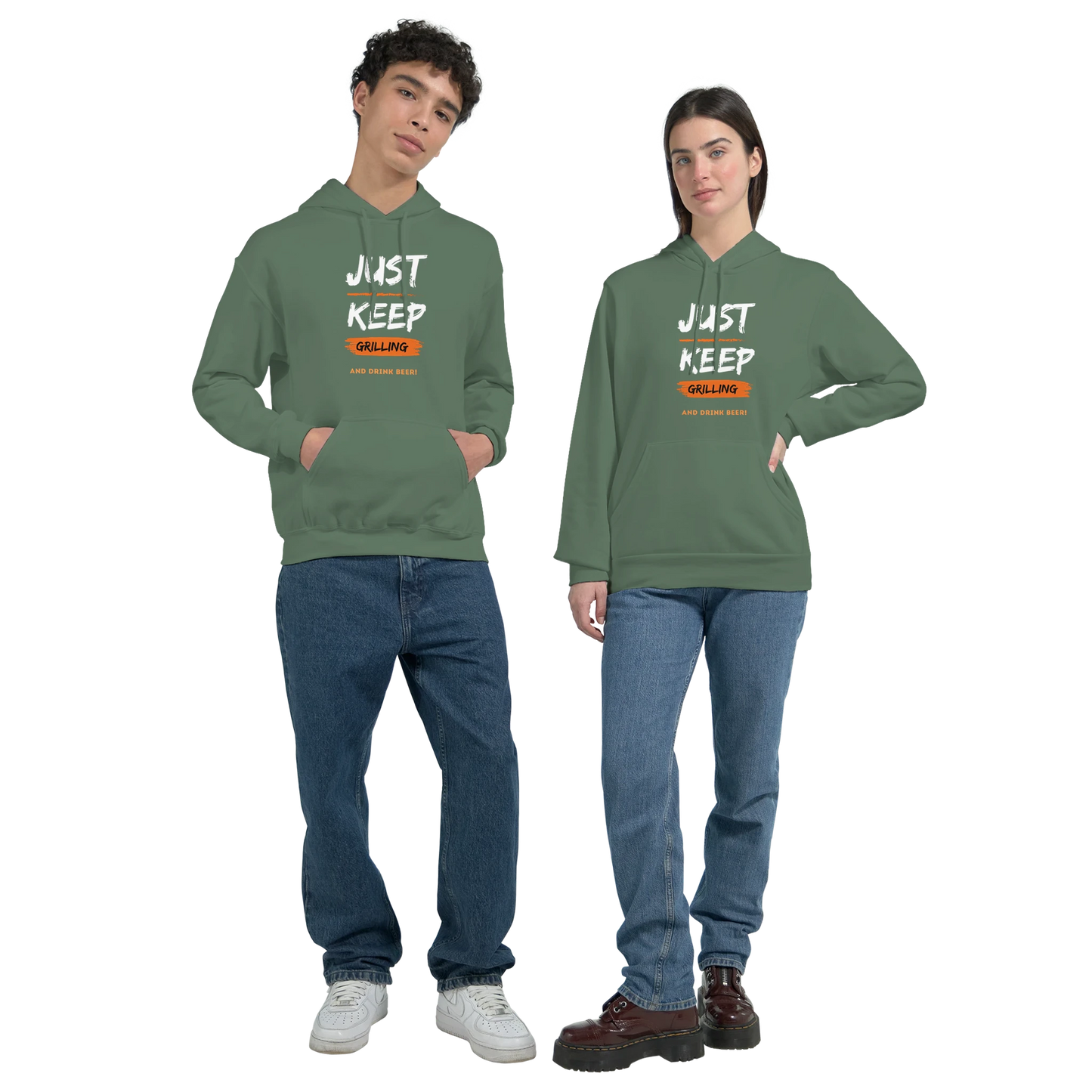 Just keep grilling Classic Unisex Pullover Hoodie Alpha BBQ wear BBQ -apparel- BBQ tshirt -BBQ tee