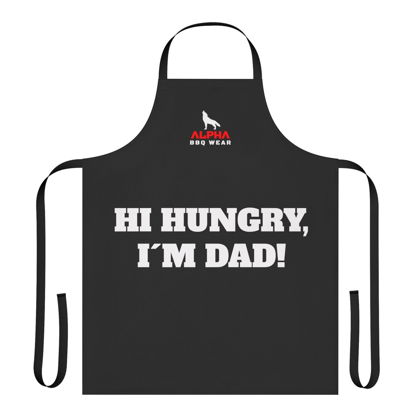 Funny Apron , hungry kids, dad joke! One size Black Alpha BBQ wear BBQ -apparel- BBQ tshirt -BBQ tee