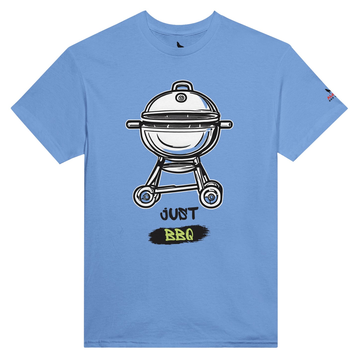 Just BBQ Heavyweight Unisex Crewneck T-shirt Carolina Blue Alpha BBQ wear BBQ -apparel- BBQ tshirt -BBQ tee
