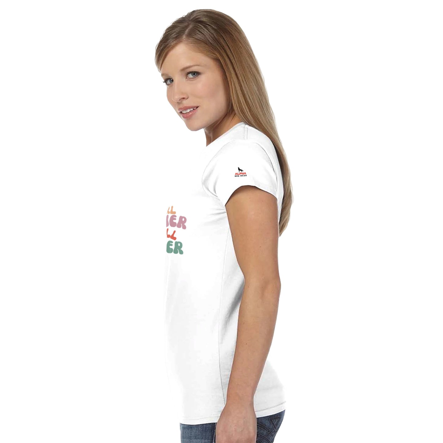Girl Power Grill Power Classic Womens Crewneck T-shirt Alpha BBQ wear BBQ -apparel- BBQ tshirt -BBQ tee