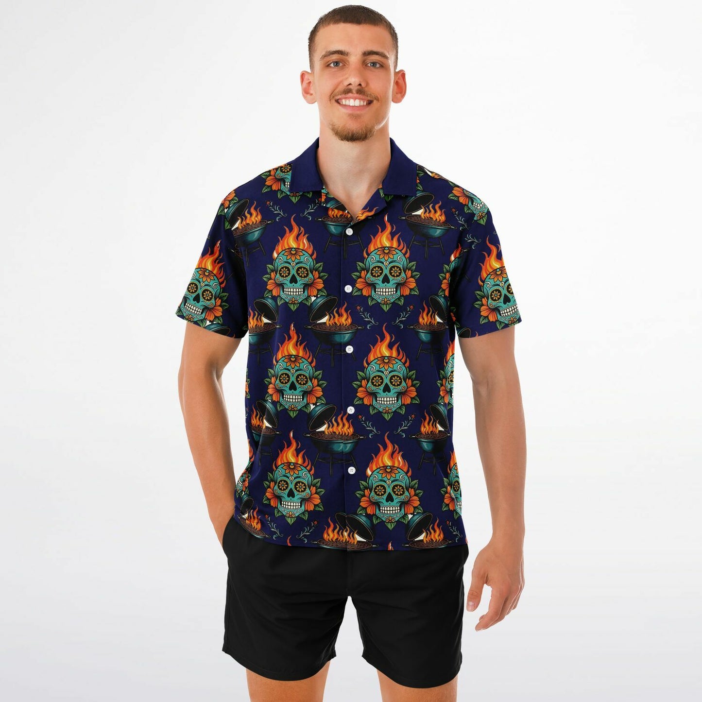 BBQ & Skulls Hawaiian   Shirt