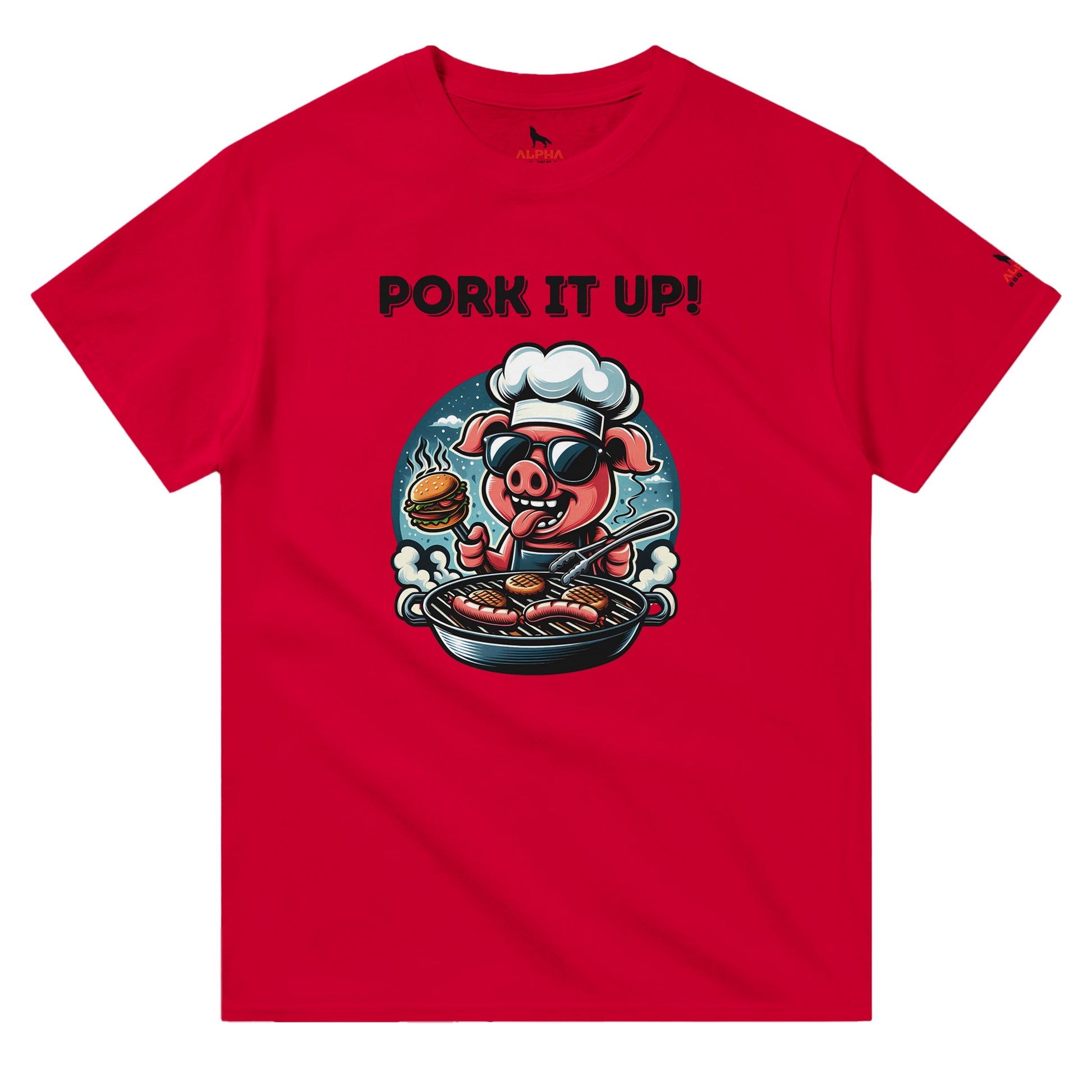 Pork it up ! Heavyweight Unisex Crewneck T-shirt Alpha BBQ wear BBQ -apparel- BBQ tshirt -BBQ tee