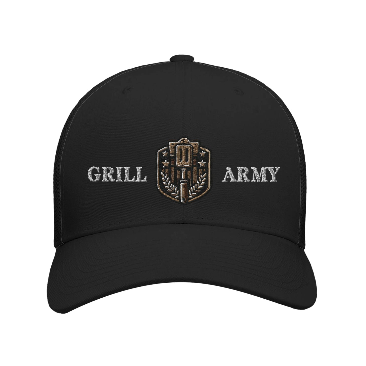 Grill Army military badge Retro Trucker Cap embroidered | 4 colors available black black Alpha BBQ wear BBQ -apparel- BBQ tshirt -BBQ tee