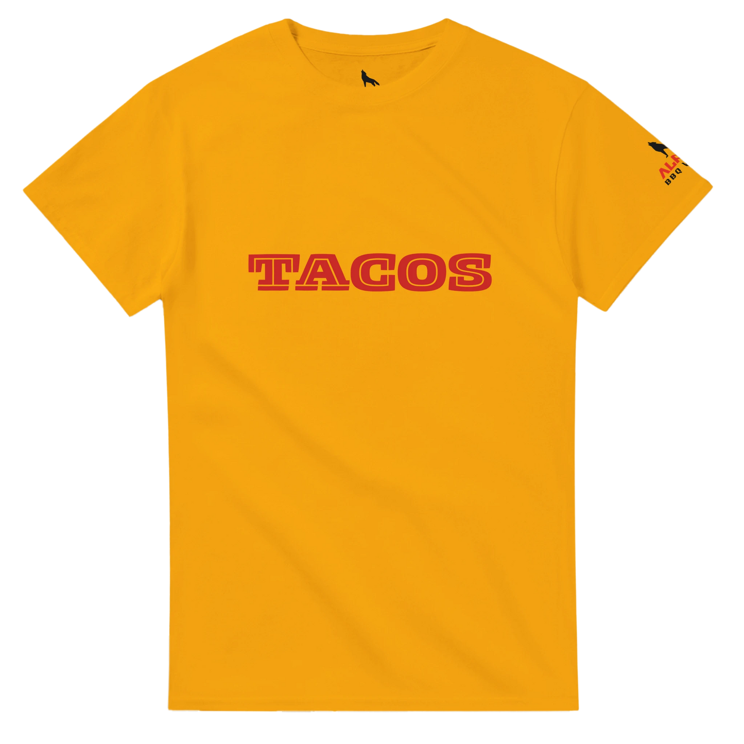 TACOS Custom BBQ T-Shirt – Bold, Simple, Delicious Gold Alpha BBQ wear BBQ -apparel- BBQ tshirt -BBQ tee