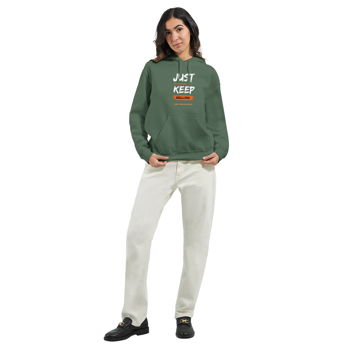 Just keep grilling Classic Unisex Pullover Hoodie Alpha BBQ wear BBQ -apparel- BBQ tshirt -BBQ tee