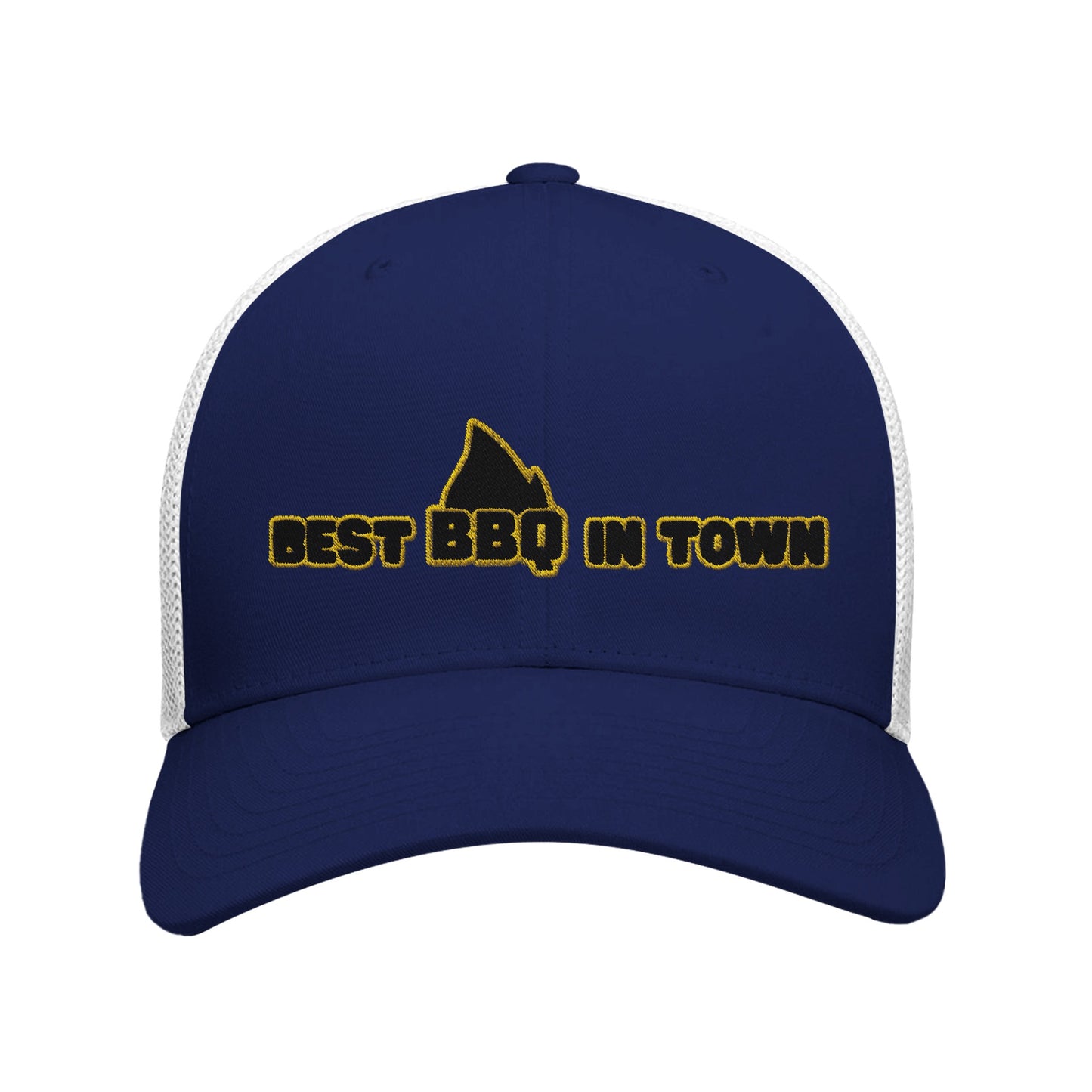 Best BBQ in Town Retro Trucker Cap navy white Alpha BBQ wear BBQ -apparel- BBQ tshirt -BBQ tee