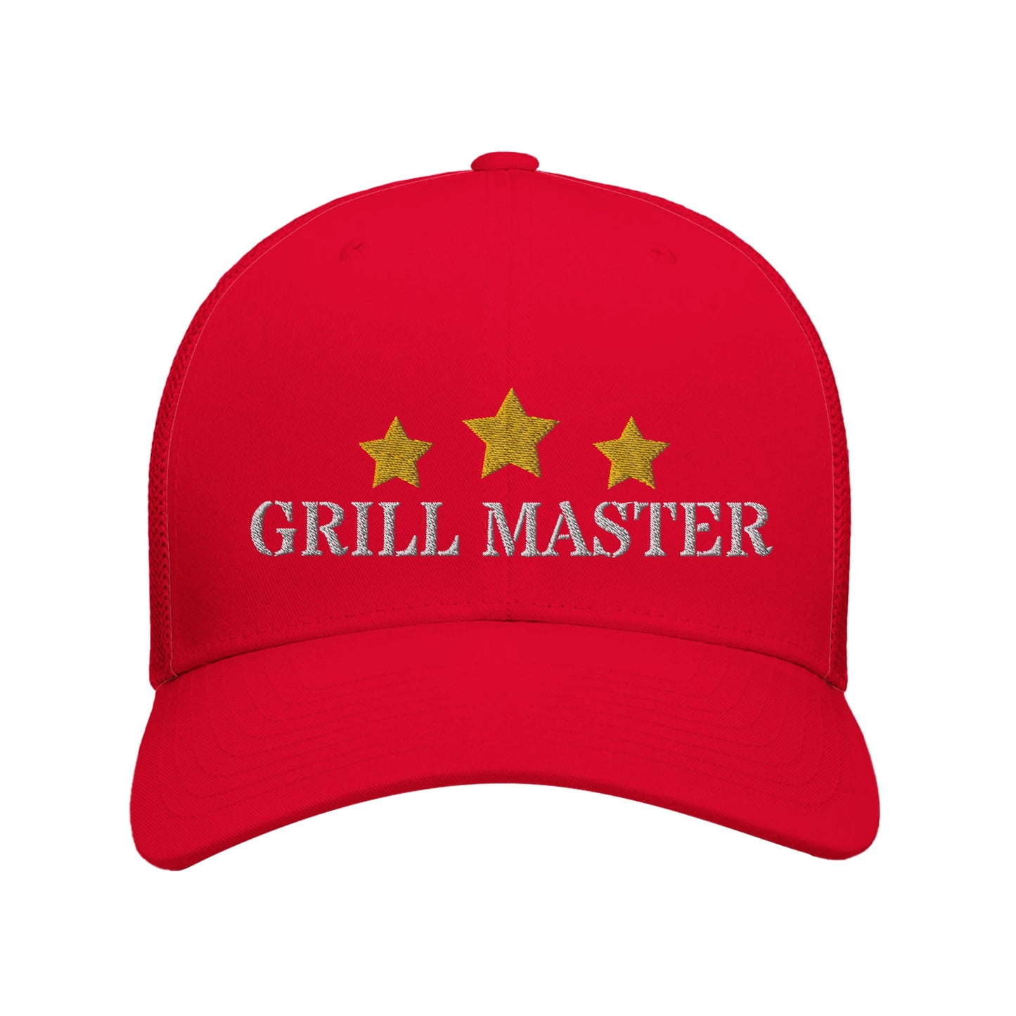 Grill Master Retro Trucker Cap red red Alpha BBQ wear BBQ -apparel- BBQ tshirt -BBQ tee