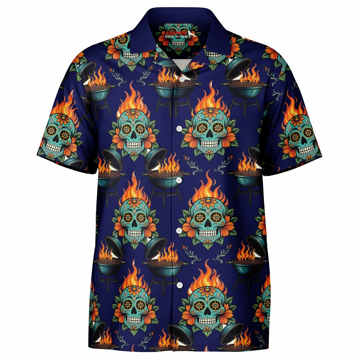 BBQ & Skulls Hawaiian   Shirt