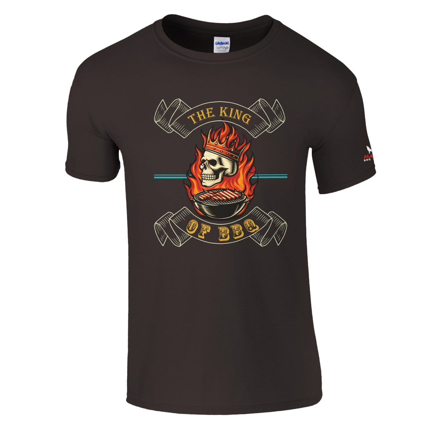 The King of BBQ Classic Unisex Crewneck T-shirt Dark Chocolate Alpha BBQ wear BBQ -apparel- BBQ tshirt -BBQ tee