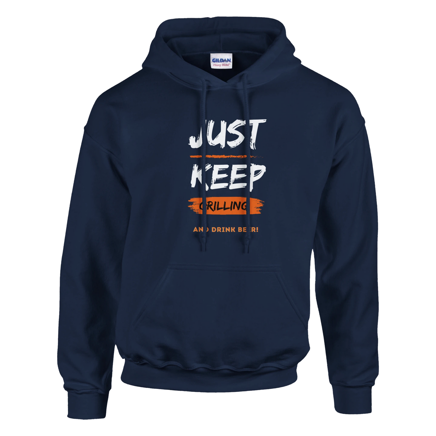 Just keep grilling Classic Unisex Pullover Hoodie Navy Alpha BBQ wear BBQ -apparel- BBQ tshirt -BBQ tee