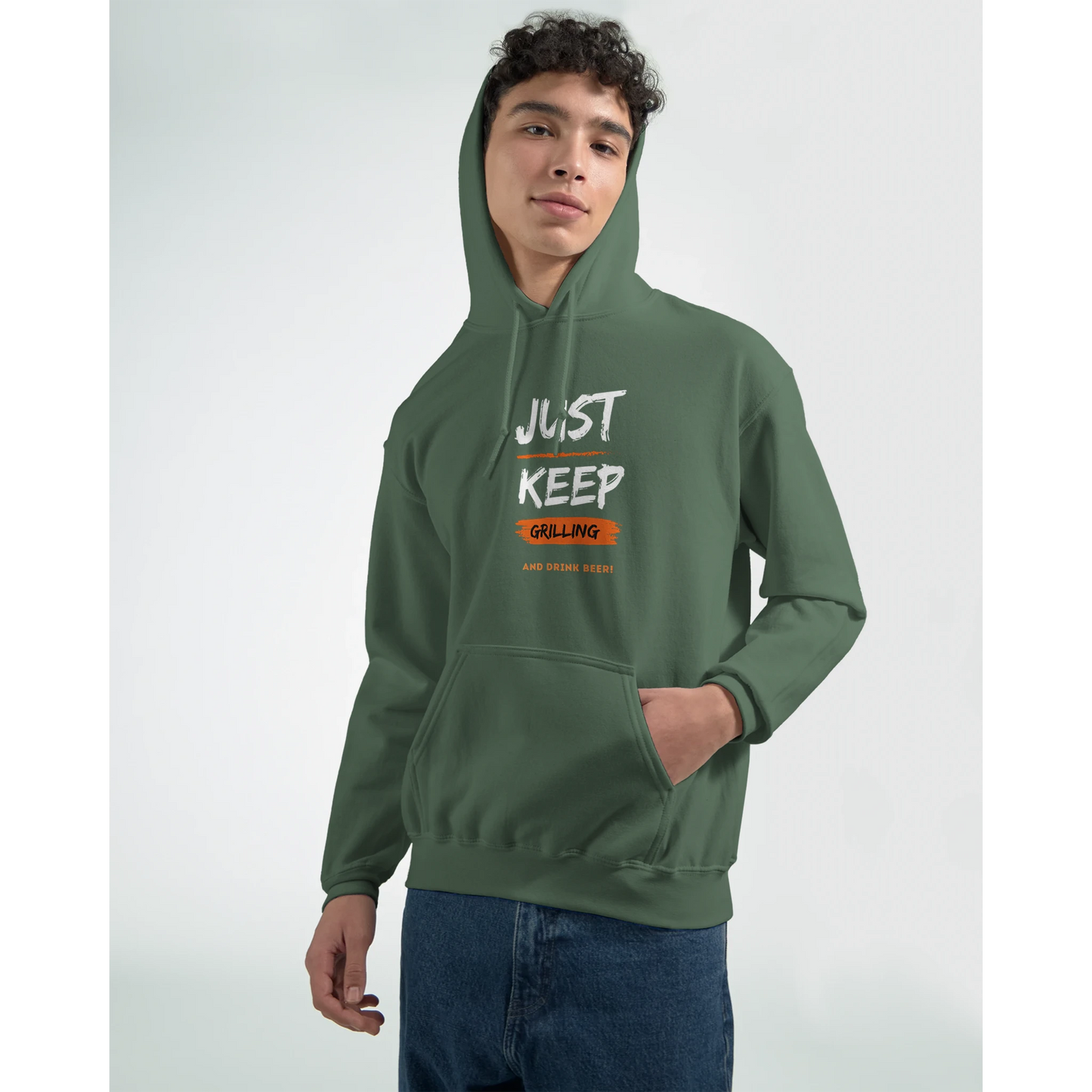 Just keep grilling Classic Unisex Pullover Hoodie Alpha BBQ wear BBQ -apparel- BBQ tshirt -BBQ tee