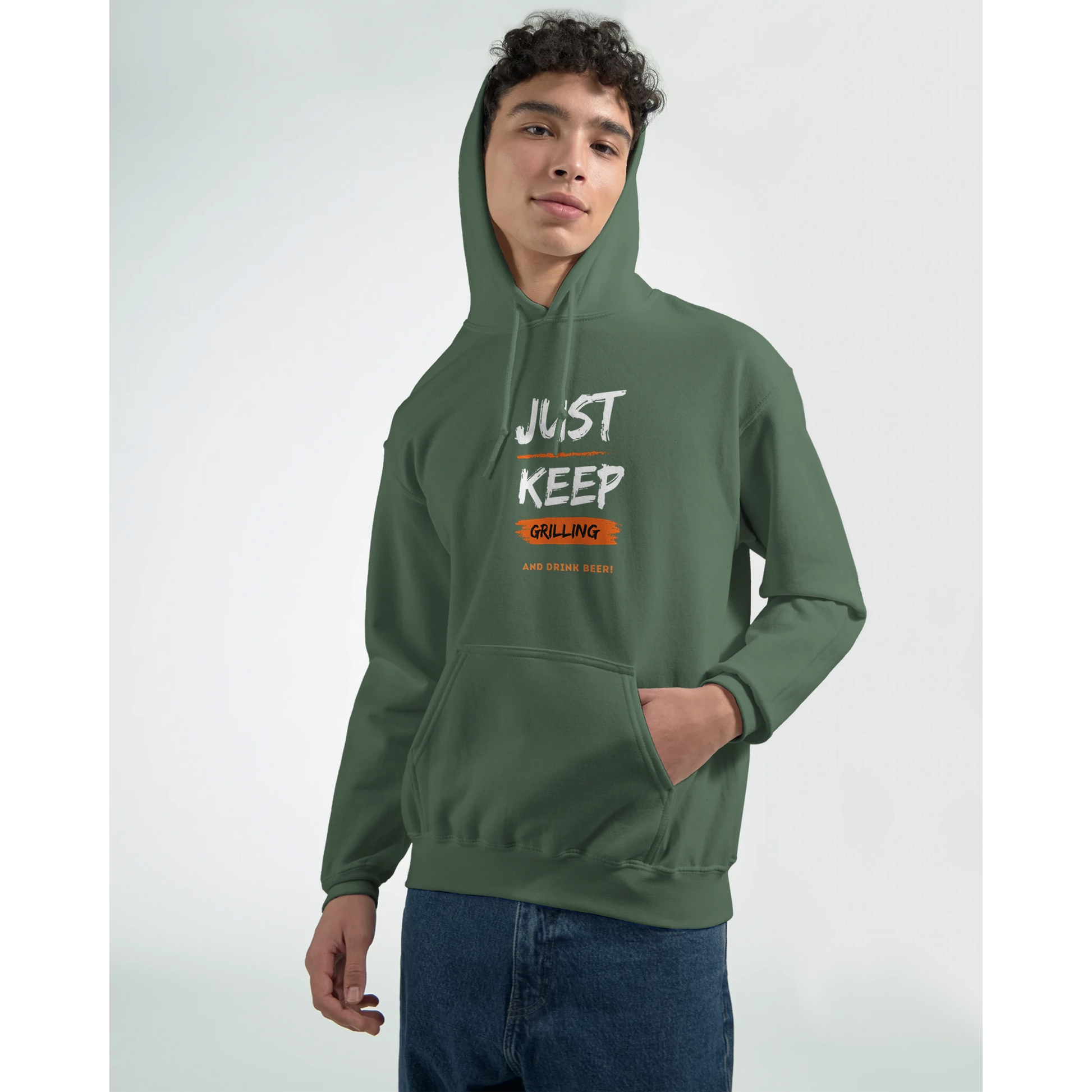 Just keep grilling Classic Unisex Pullover Hoodie Alpha BBQ wear BBQ -apparel- BBQ tshirt -BBQ tee
