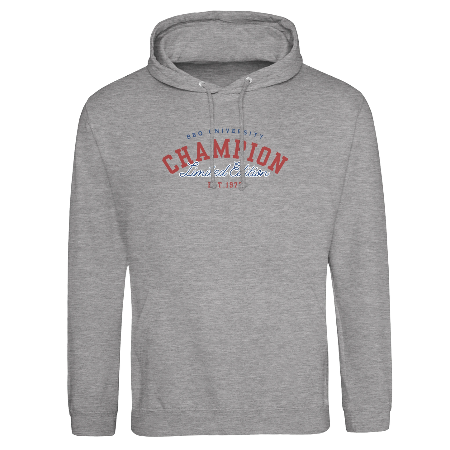 BBQ University β Only the Strongest Grill!Premium Unisex Pullover Hoodie Heather Grey Alpha BBQ wear BBQ -apparel- BBQ tshirt -BBQ tee