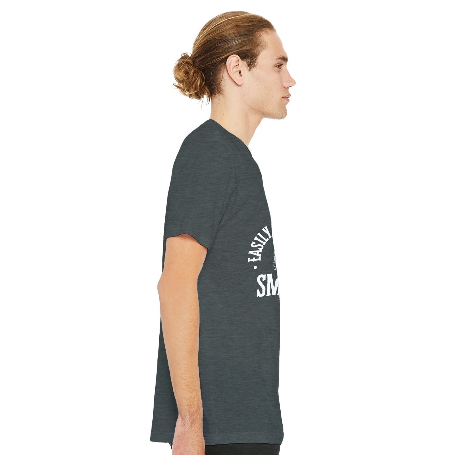 Easily Distracted by Smoke Premium Unisex Crewneck T-shirt Alpha BBQ wear BBQ -apparel- BBQ tshirt -BBQ tee