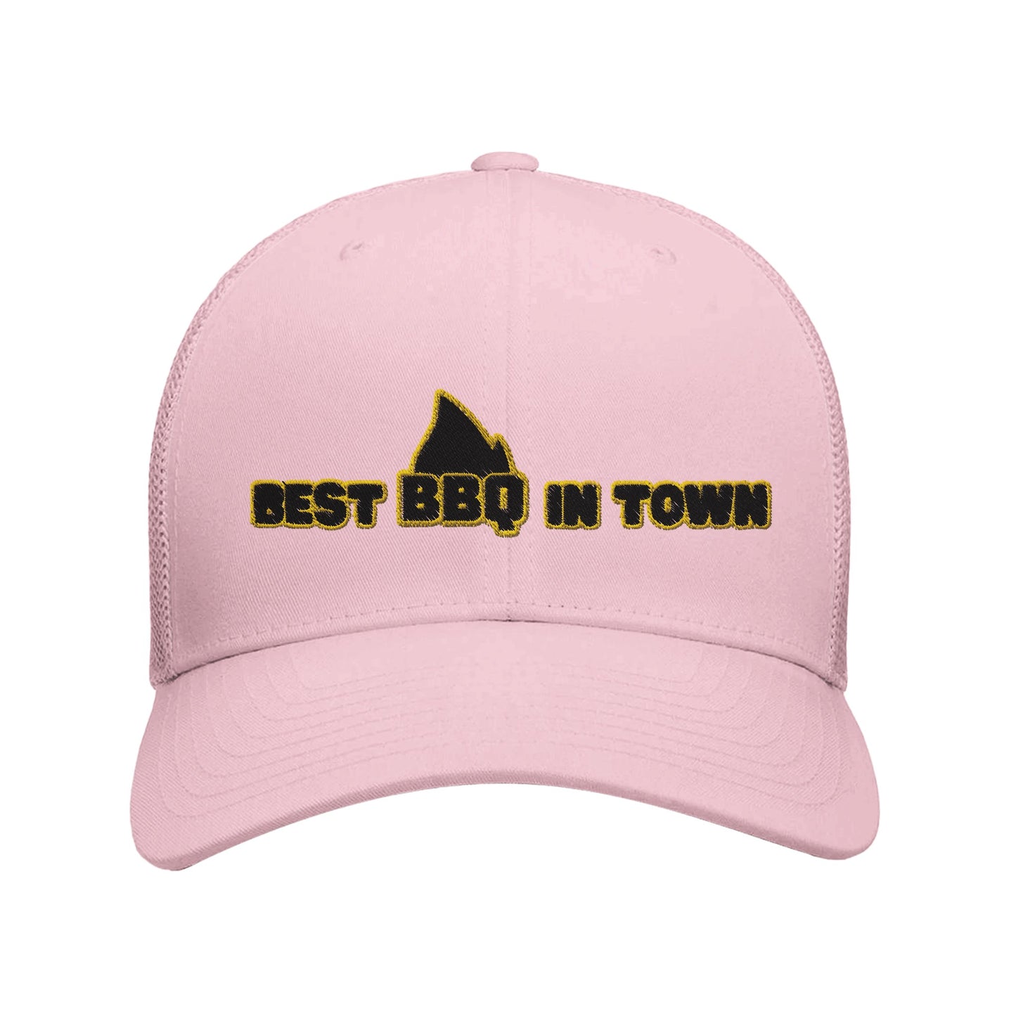 Best BBQ in Town Retro Trucker Cap Pink Alpha BBQ wear BBQ -apparel- BBQ tshirt -BBQ tee