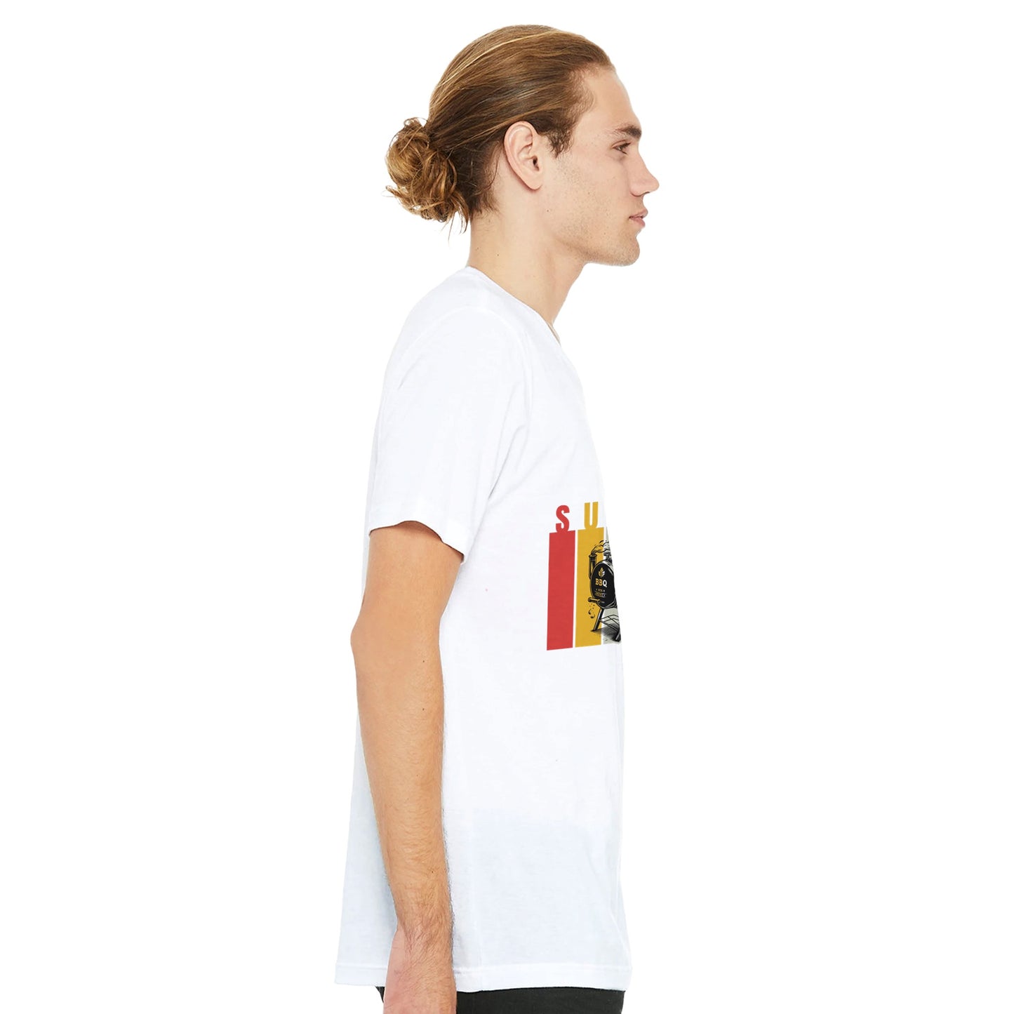 SUMMER BBQ Premium Unisex Crewneck T-shirt Alpha BBQ wear BBQ -apparel- BBQ tshirt -BBQ tee