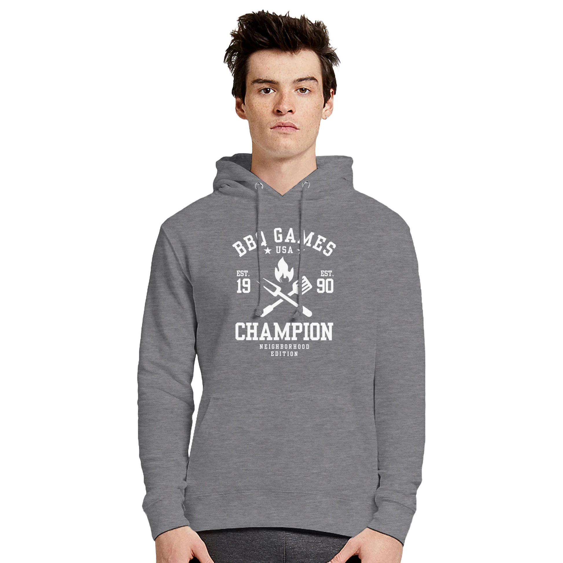 BBQ Games Champion Premium Unisex Pullover Hoodie Alpha BBQ wear BBQ -apparel- BBQ tshirt -BBQ tee