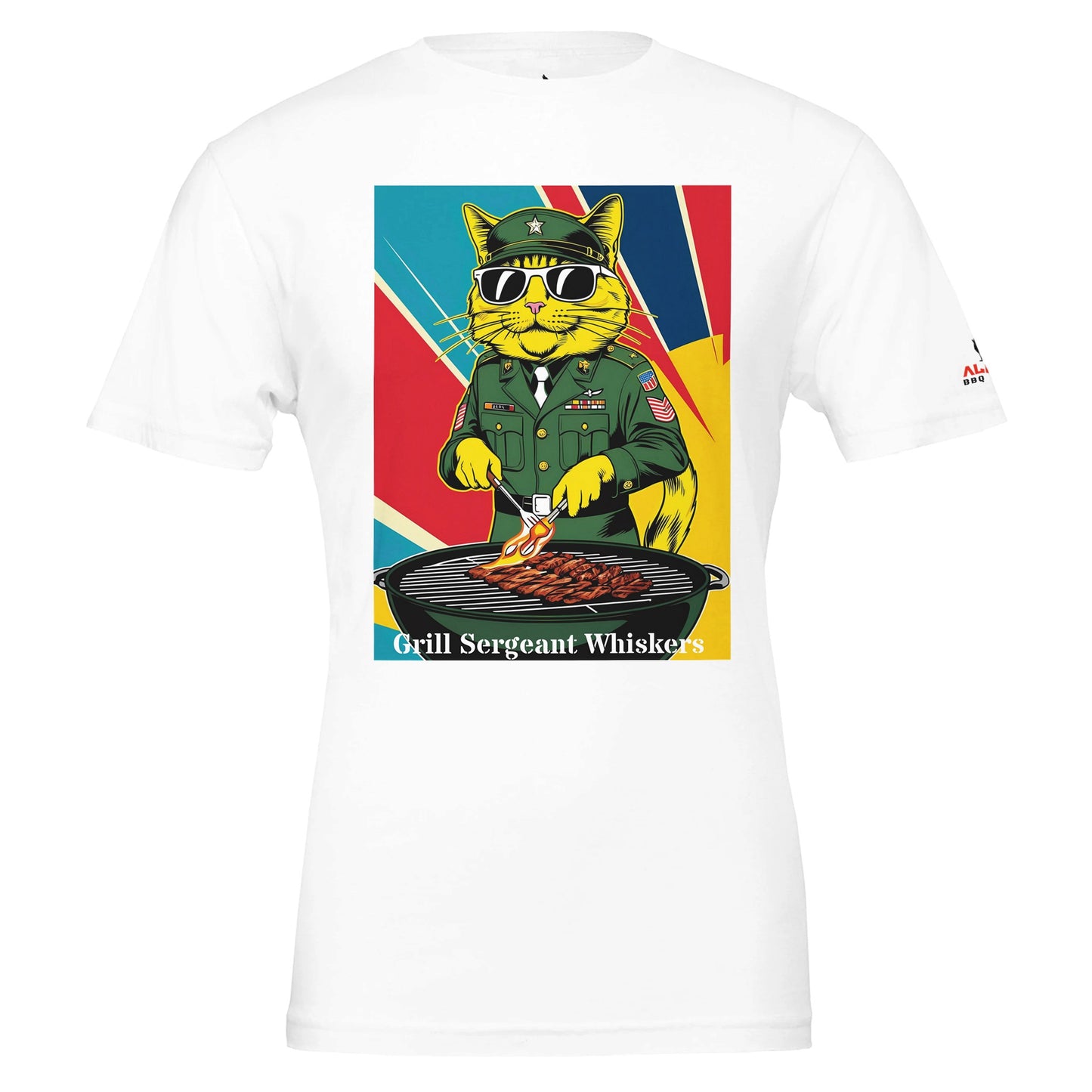 Premium Unisex Crewneck T-shirt | Bella + Canvas 3001 White Alpha BBQ wear BBQ -apparel- BBQ tshirt -BBQ tee