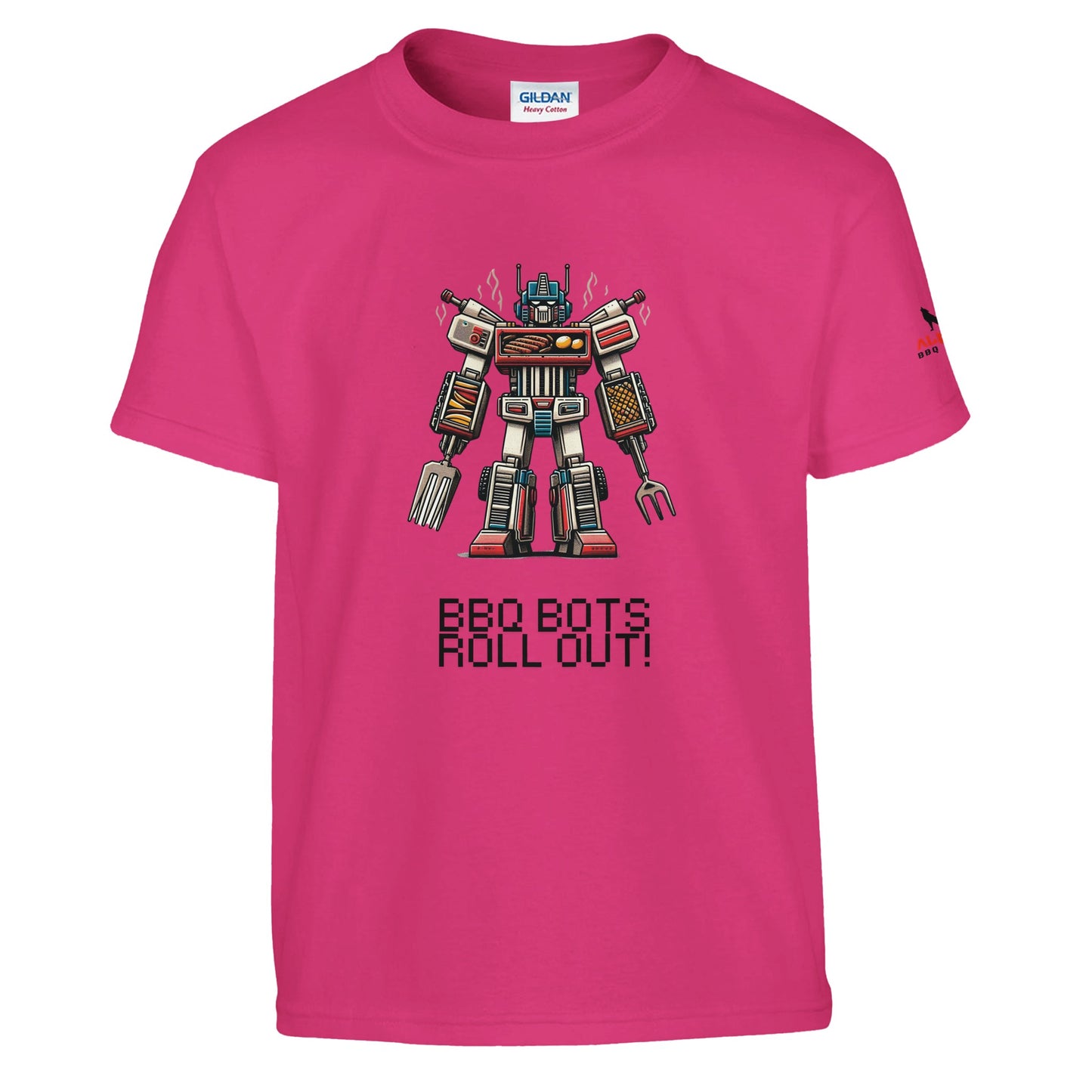 BBQ BOTS ROLL OUT Classic Kids Crewneck T-shirt Heliconia Alpha BBQ wear BBQ -apparel- BBQ tshirt -BBQ tee