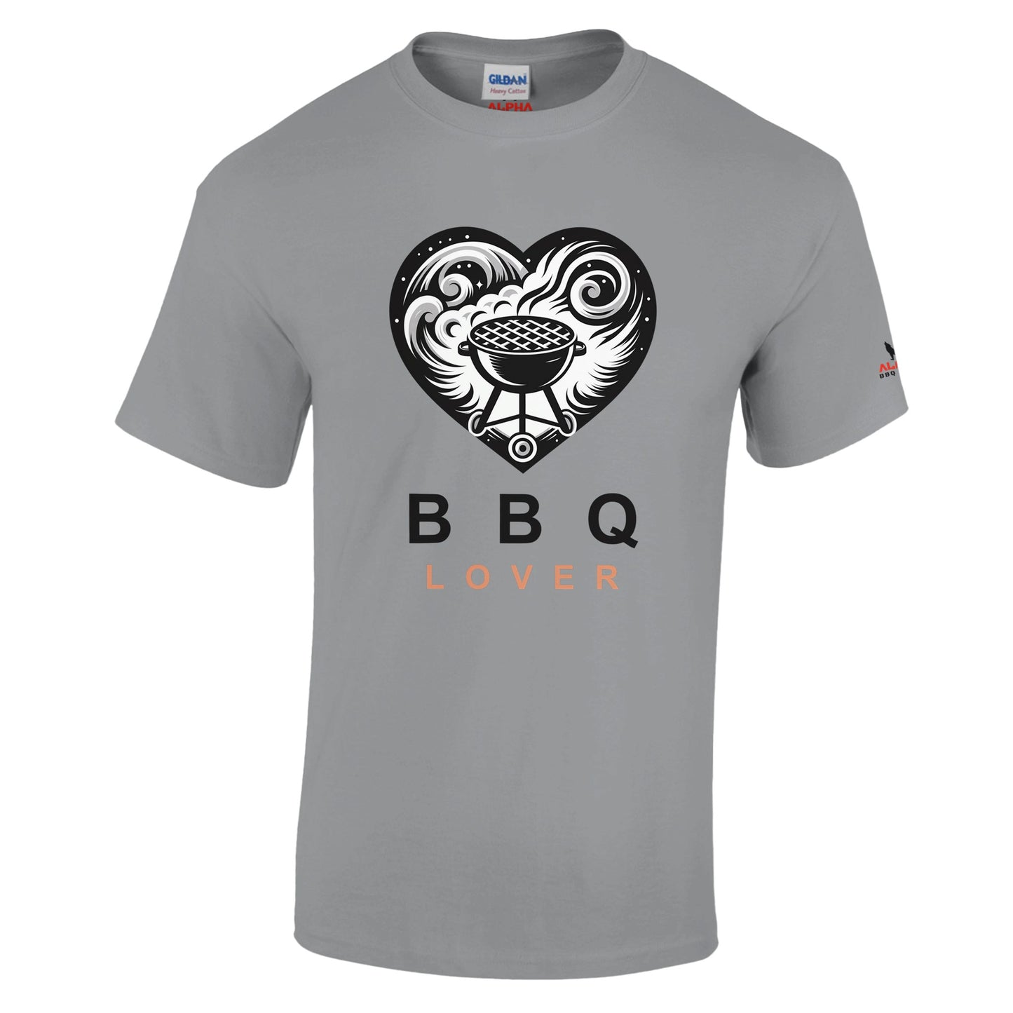 BBQ Lover Heavyweight Unisex Crewneck T-shirt Sport Grey Alpha BBQ wear BBQ -apparel- BBQ tshirt -BBQ tee