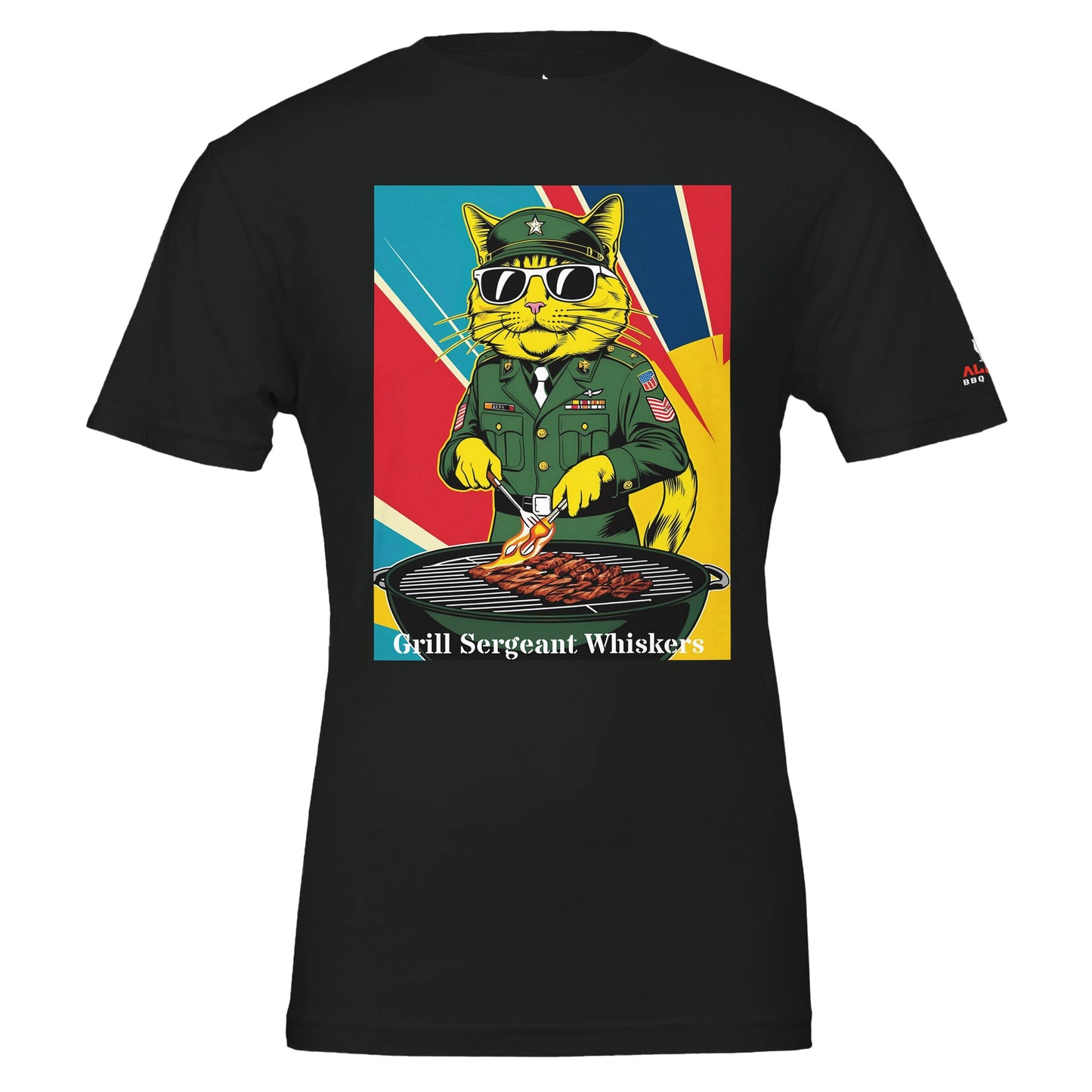 Premium Unisex Crewneck T-shirt | Bella + Canvas 3001 Vintage Black Alpha BBQ wear BBQ -apparel- BBQ tshirt -BBQ tee