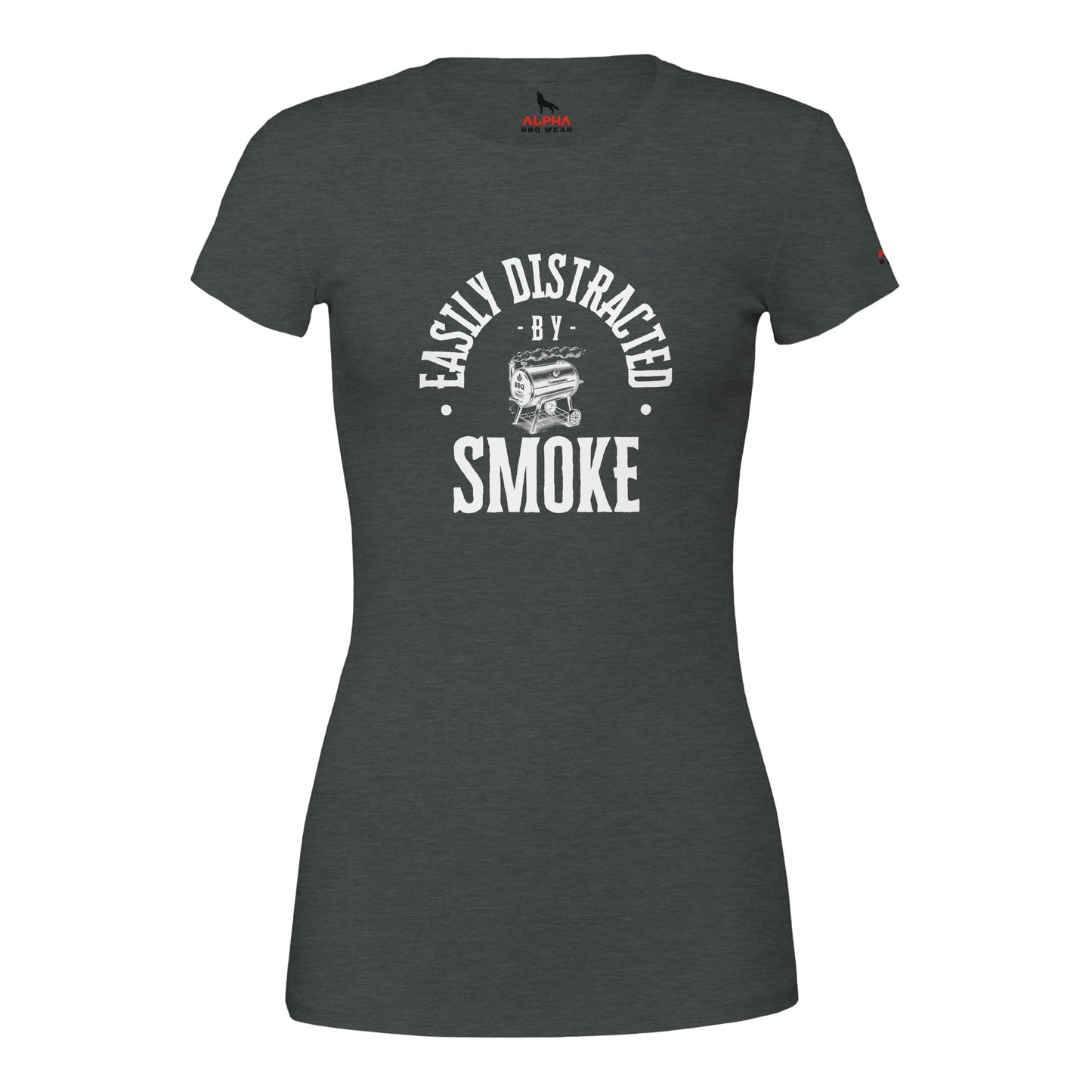 Easily Distracted by Smoke Premium Womens Crewneck T-shirt