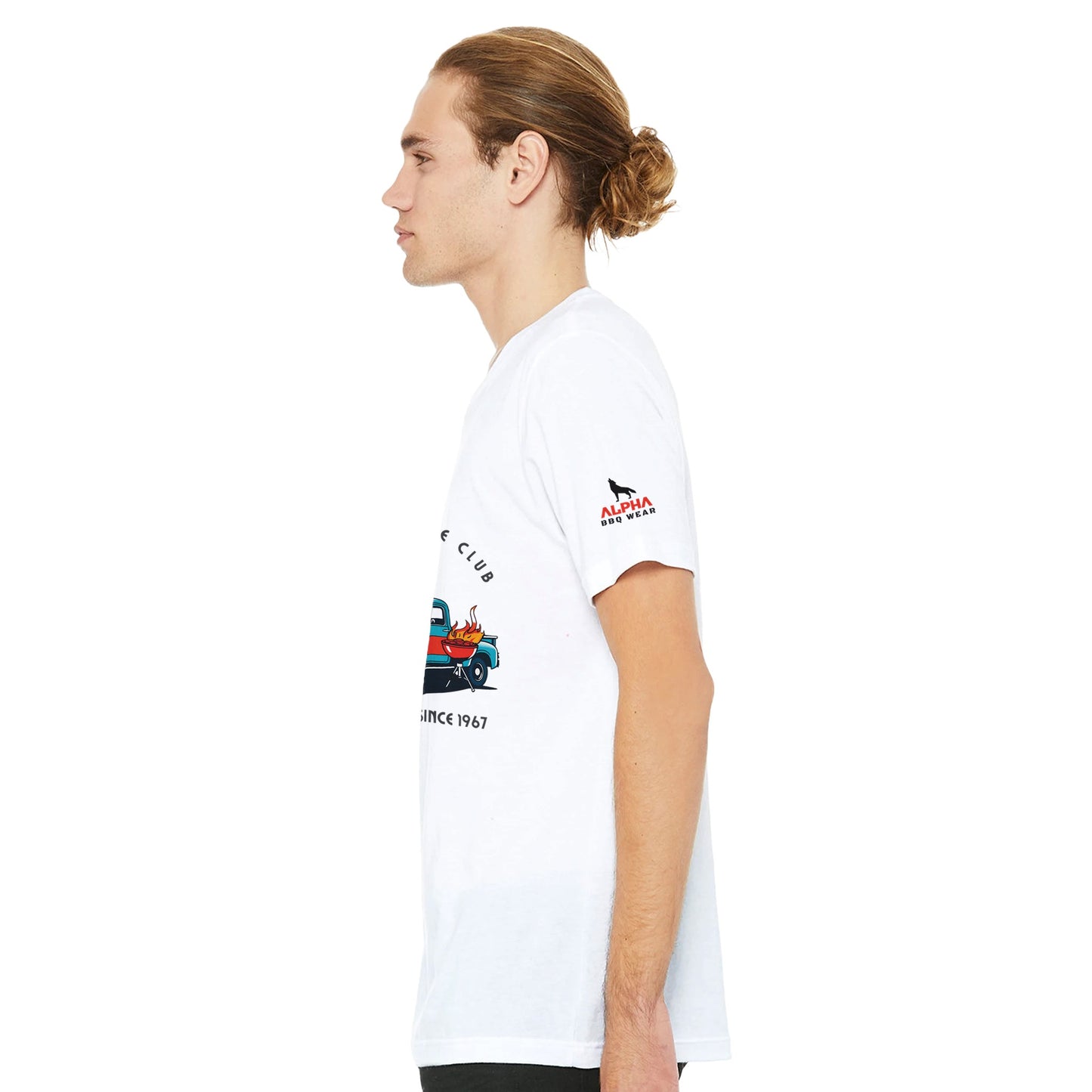 The Tailgate Club BBQ Premium Unisex Crewneck T-shirt Alpha BBQ wear BBQ -apparel- BBQ tshirt -BBQ tee