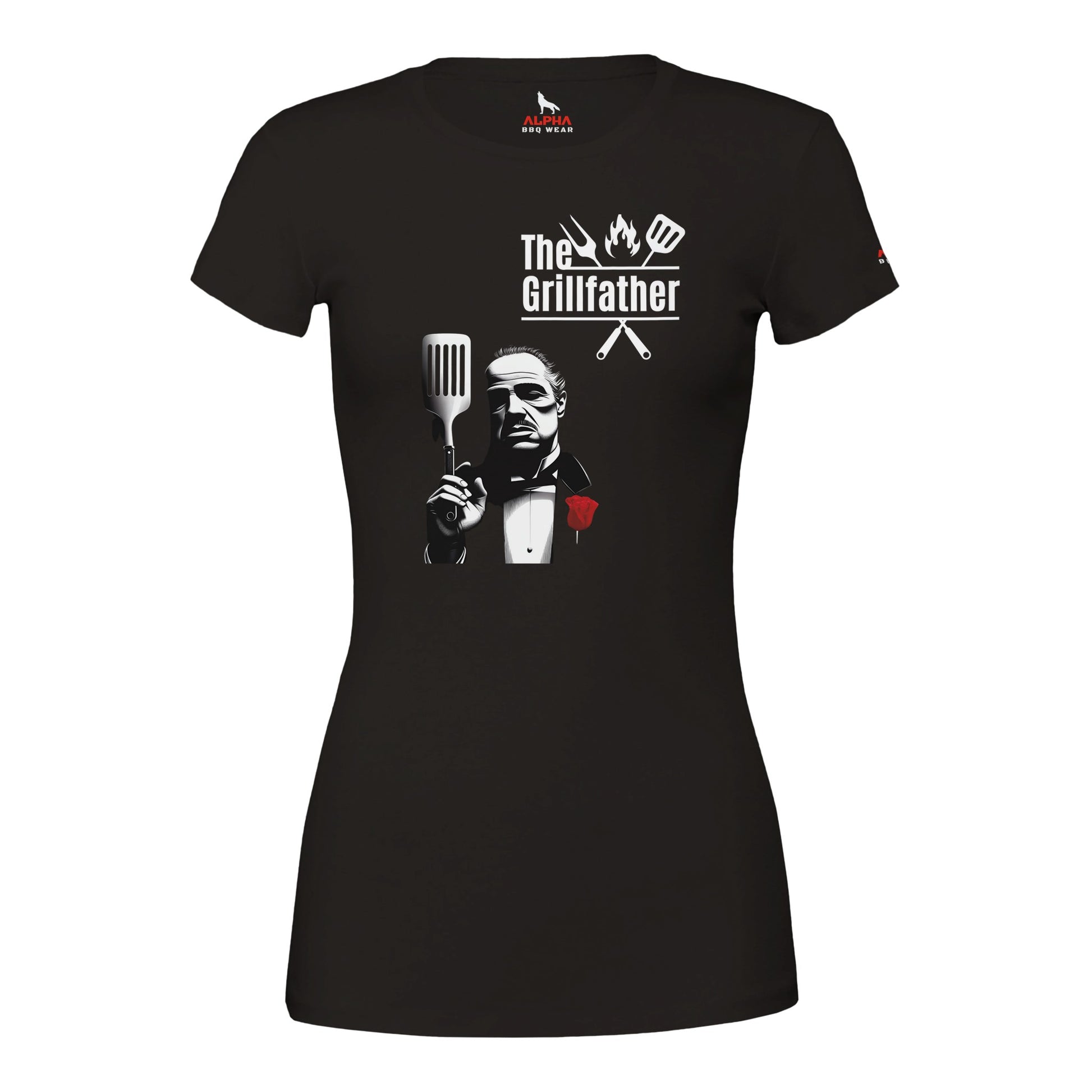 The Grillfather Premium Womens Crewneck T-shirt 2XL Alpha BBQ wear BBQ -apparel- BBQ tshirt -BBQ tee