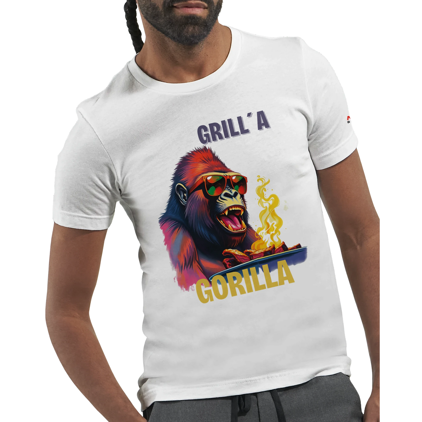 π₯ Grilla Gorilla β The Ultimate BBQ Hero! π₯ | Premium Unisex Crewneck T-shirt | Bella + Canvas 3001 Alpha BBQ wear BBQ -apparel- BBQ tshirt -BBQ tee
