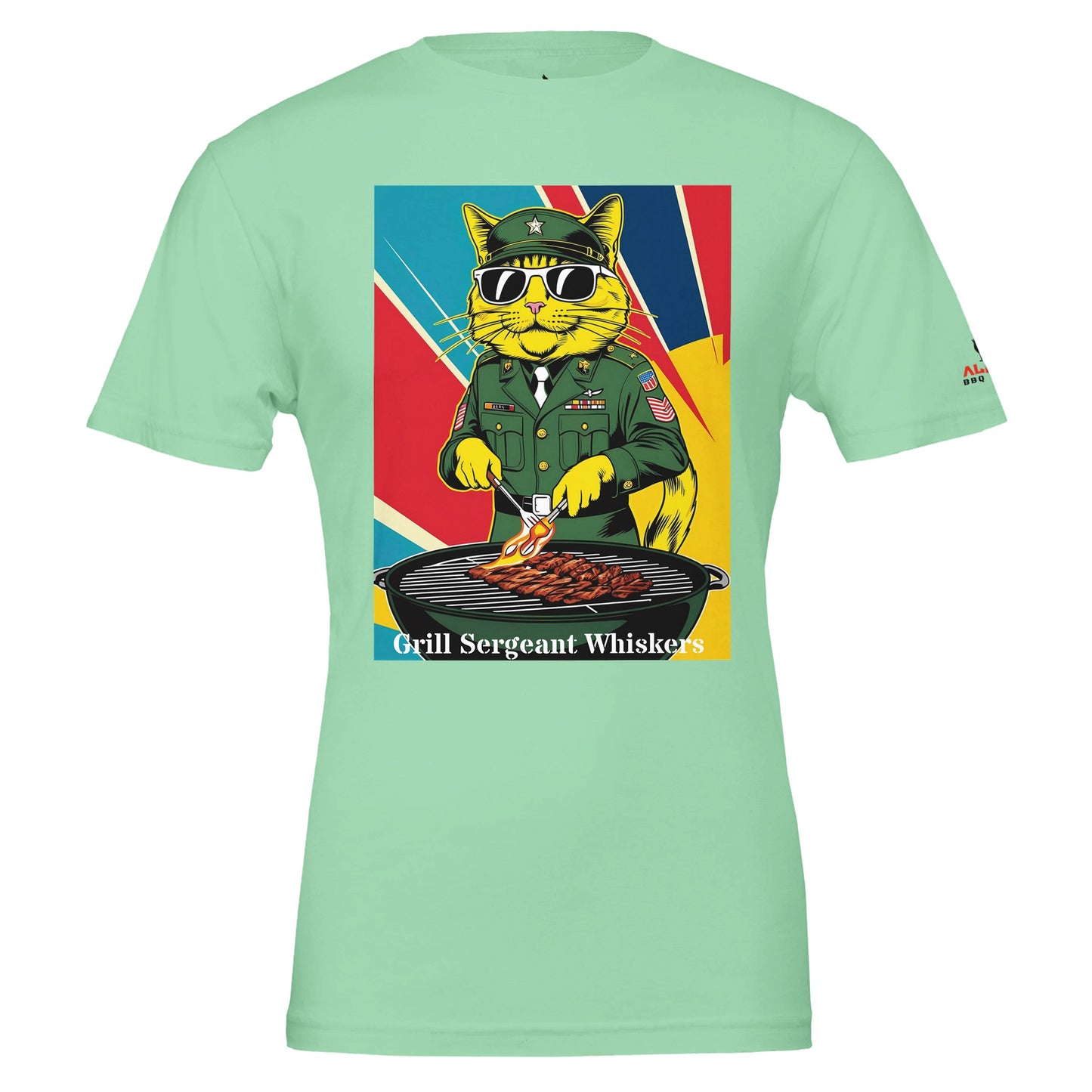 Premium Unisex Crewneck T-shirt | Bella + Canvas 3001 Mint Alpha BBQ wear BBQ -apparel- BBQ tshirt -BBQ tee