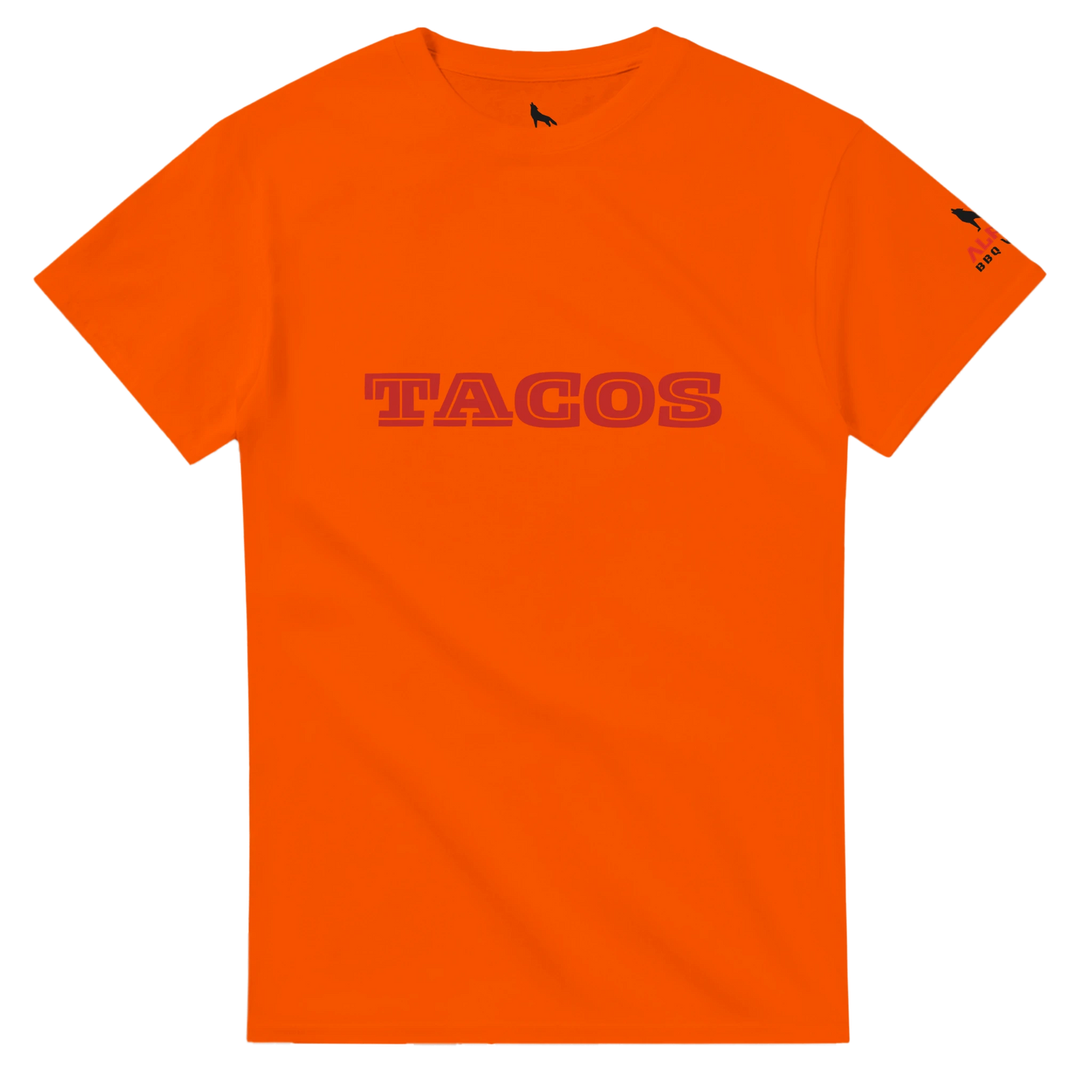 TACOS Custom BBQ T-Shirt – Bold, Simple, Delicious Orange Alpha BBQ wear BBQ -apparel- BBQ tshirt -BBQ tee