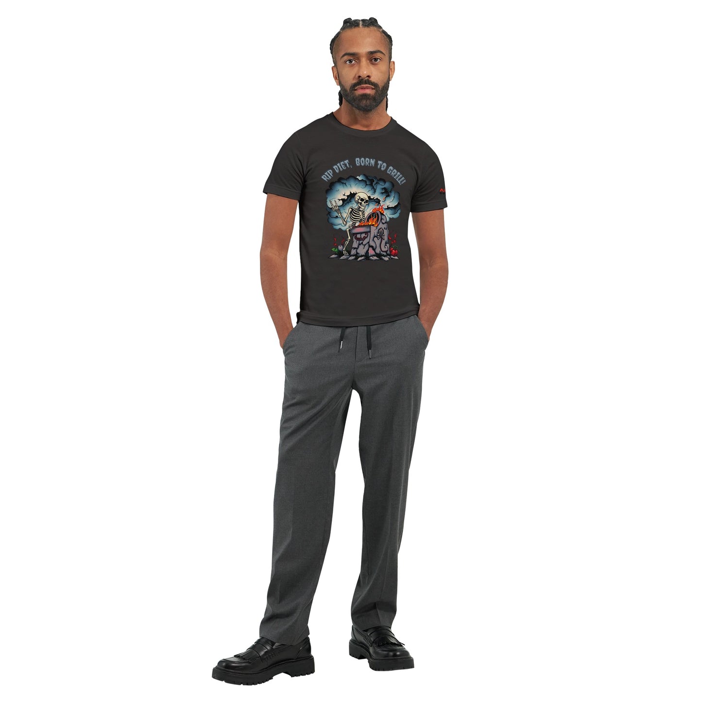 RIP Diet, Born to Grill β the ultimate BBQ T-shirt | Premium Unisex Crewneck T-shirt Alpha BBQ wear BBQ -apparel- BBQ tshirt -BBQ tee