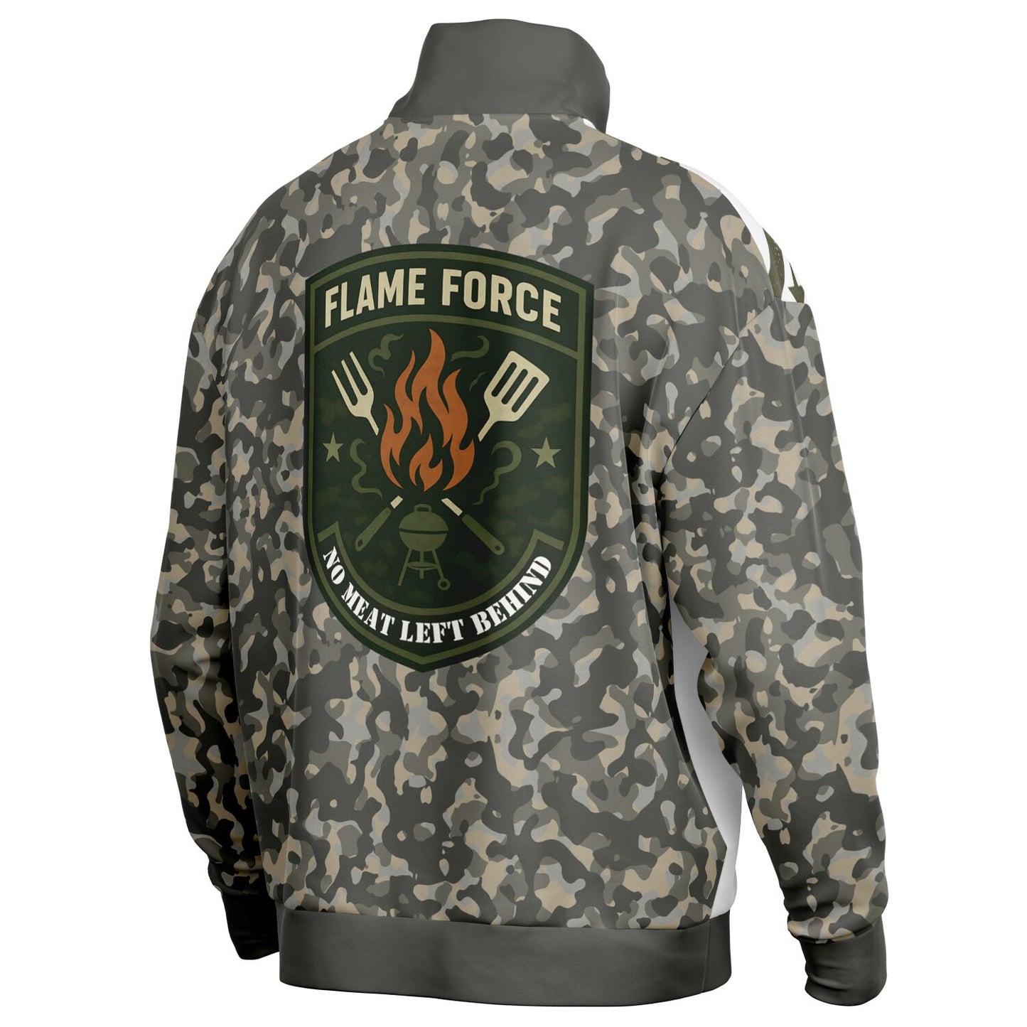 FLAME FORCE Camo heavyweight Oversized Quarter Zip Sweatshirt