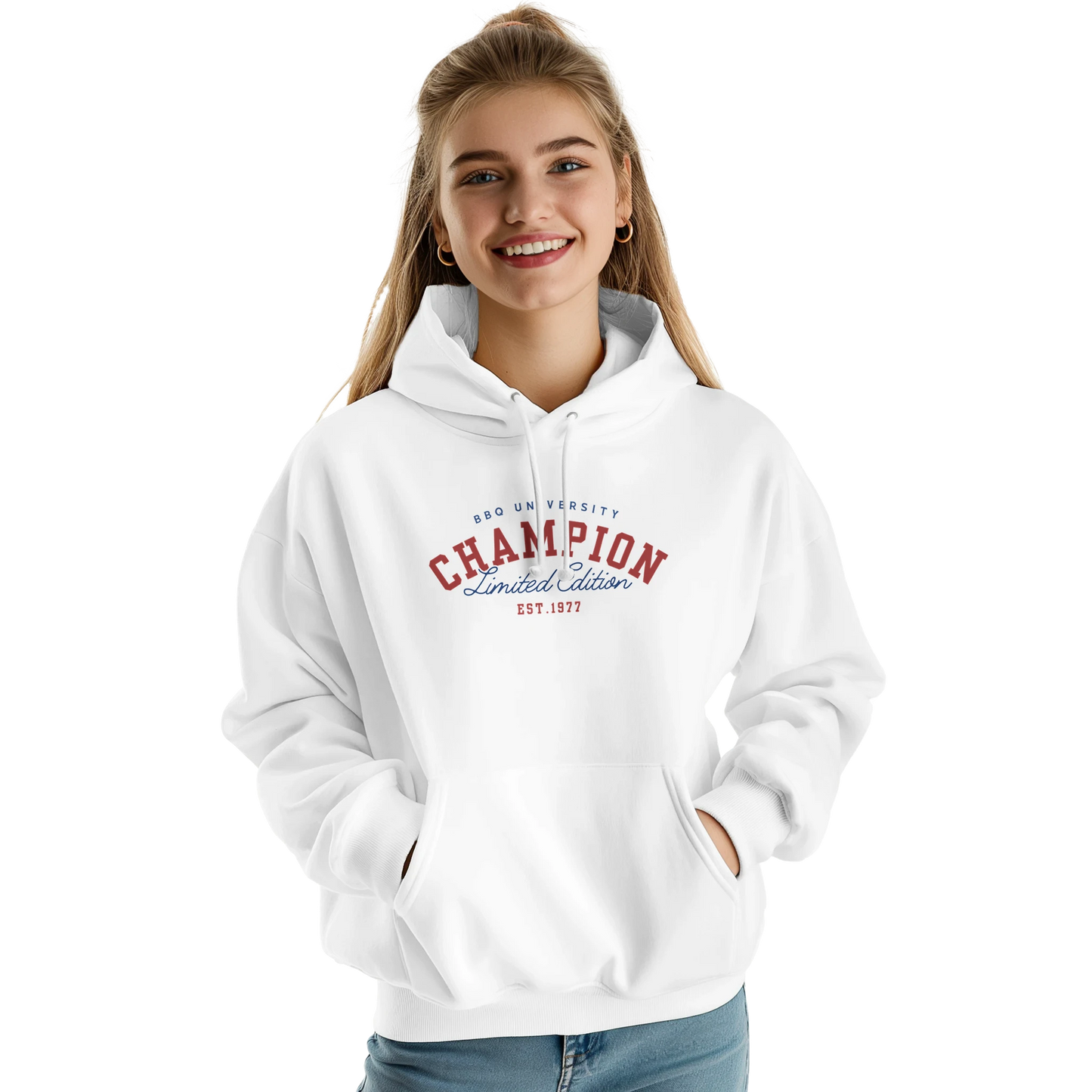 BBQ University β Only the Strongest Grill!Premium Unisex Pullover Hoodie Alpha BBQ wear BBQ -apparel- BBQ tshirt -BBQ tee