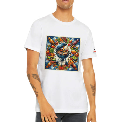 BBQ MANDALA Premium Unisex Crewneck T-shirt Alpha BBQ wear BBQ -apparel- BBQ tshirt -BBQ tee