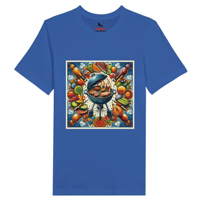 BBQ MANDALA Premium Unisex Crewneck T-shirt Alpha BBQ wear BBQ -apparel- BBQ tshirt -BBQ tee