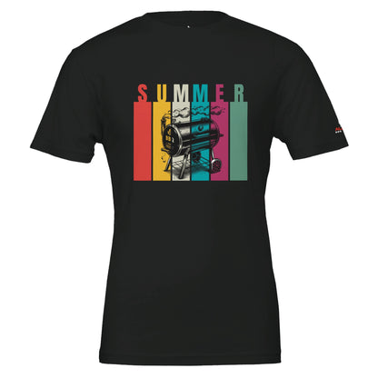 SUMMER BBQ Premium Unisex Crewneck T-shirt Vintage Black Alpha BBQ wear BBQ -apparel- BBQ tshirt -BBQ tee