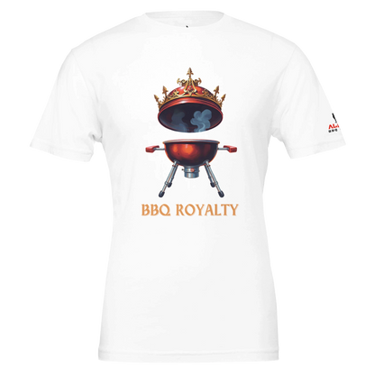 BBQ ROYALTY BBQ Premium Unisex Crewneck T-shirt White Alpha BBQ wear BBQ -apparel- BBQ tshirt -BBQ tee