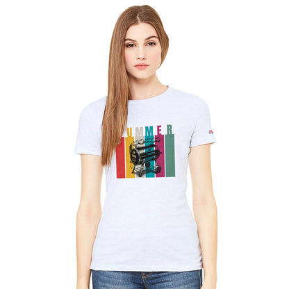 SUMMER BBQ Premium Womens Crewneck T-shirt Alpha BBQ wear BBQ -apparel- BBQ tshirt -BBQ tee