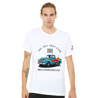 The Tailgate Club BBQ Premium Unisex Crewneck T-shirt Alpha BBQ wear BBQ -apparel- BBQ tshirt -BBQ tee