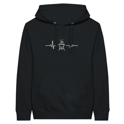 BBQ Heartbeat Premium Unisex Pullover Hoodie Alpha BBQ wear BBQ -apparel- BBQ tshirt -BBQ tee