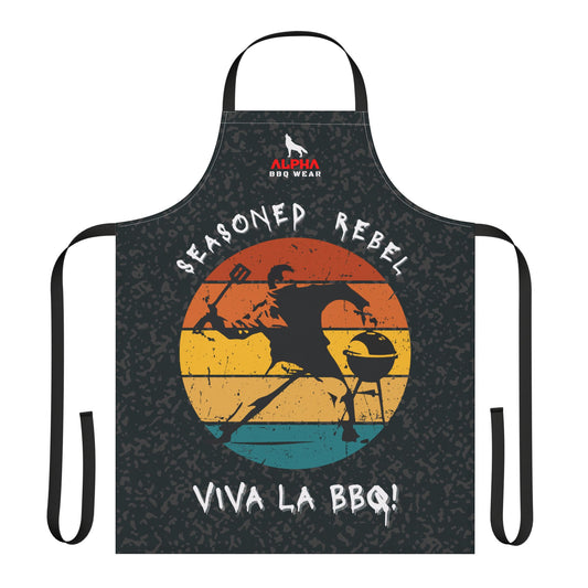 Seasoned Rebel BBQ Apron – Viva La BBQ! - Fun Cooking Gift for Grilling Enthusiasts, Perfect for Summer Cookouts or Father's Day