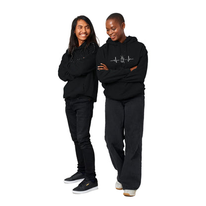 BBQ Heartbeat Premium Unisex Pullover Hoodie Alpha BBQ wear BBQ -apparel- BBQ tshirt -BBQ tee