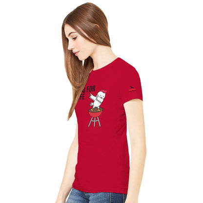 BBQ for life Premium Womens Crewneck T-shirt Alpha BBQ wear BBQ -apparel- BBQ tshirt -BBQ tee