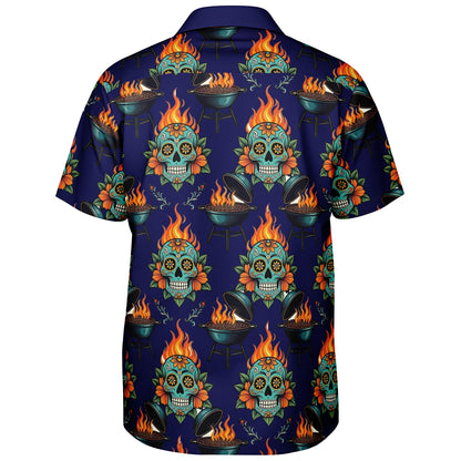 BBQ & Skulls Hawaiian   Shirt
