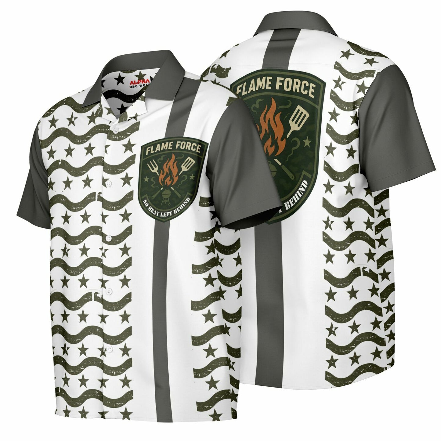 FLAME FORCE Hawaiian  Spread Collar shirt