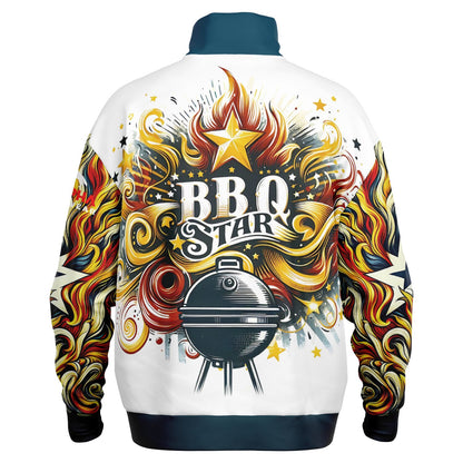 BBQ STAR Heavyweight Oversized Quarter Zip Sweatshirt - AOP
