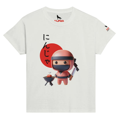 BBQ Cute Ninja Classic Kids Crewneck T-shirt XL Alpha BBQ wear BBQ -apparel- BBQ tshirt -BBQ tee